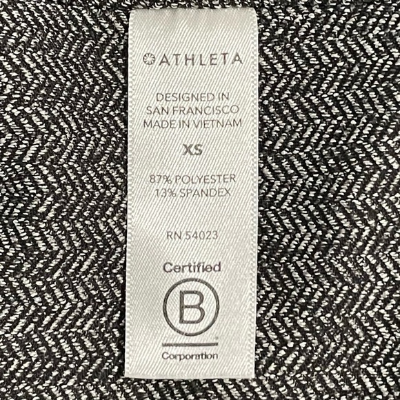 Athleta Delancey Herringbone Tight High Rise Legging Black White XS - Picture 13 of 14